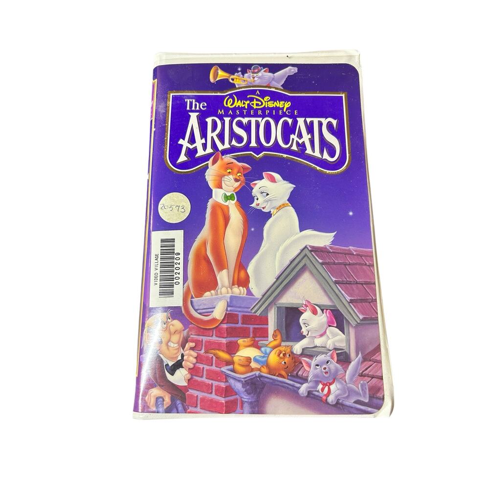 Vintage 90s Disney The Aristocats VHS Clamshell – Complete w/ Paperwork